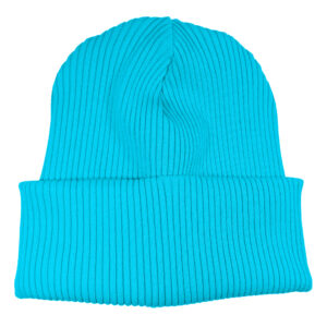 Wintermütze Hipster-Mütze Beanie Grobstrick Blau