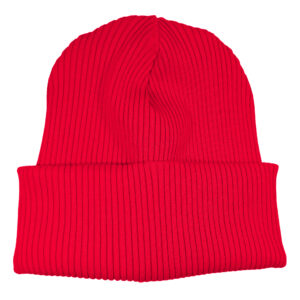 Wintermütze Hipster-Mütze Beanie Grobstrick Rot